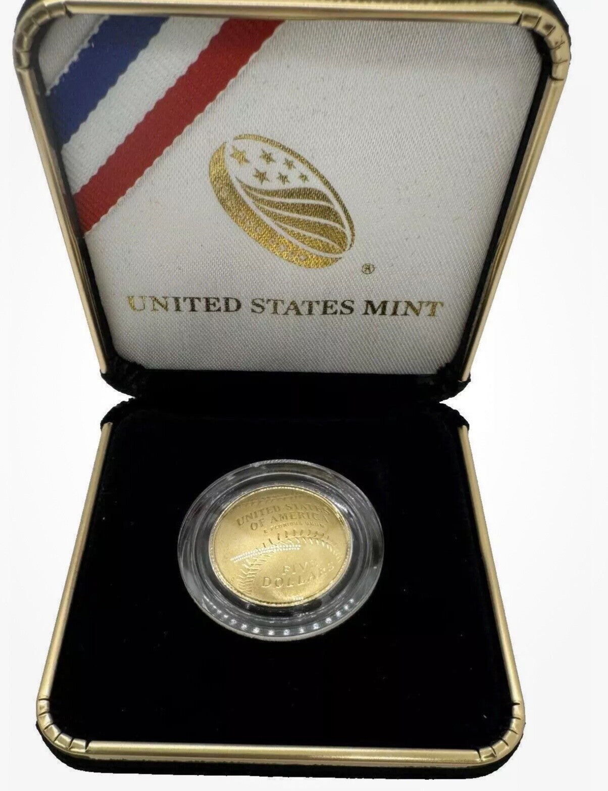 🔥 2014 W National Baseball Hall of Fame Gold 💰PROOF $5 Coin HOF US Mint  ✅