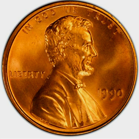 1990 P Lincoln Memorial BU Brilliant Uncirculated 1C From 🔥OBW Bank Roll🔥