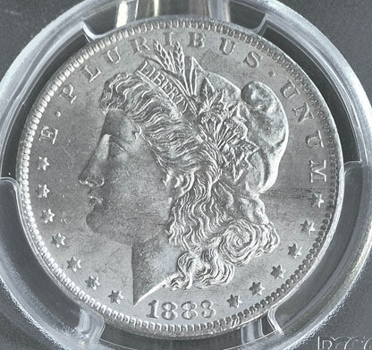 1883 O Morgan Silver Dollar PCGS Grade MS62 Spectacular Blast White Clean Cheeks