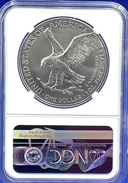 2 COIN SET - 2022 (W) $1 Silver Eagle 🏆NGC MS 70 FIRST DAY OF ISSUE West Point