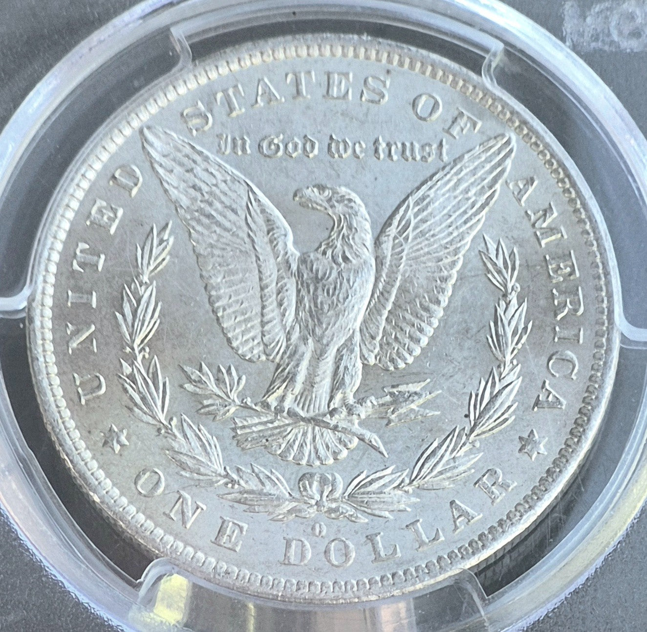 1883 O Morgan Silver Dollar PCGS Grade MS62 Spectacular Blast White Clean Cheeks