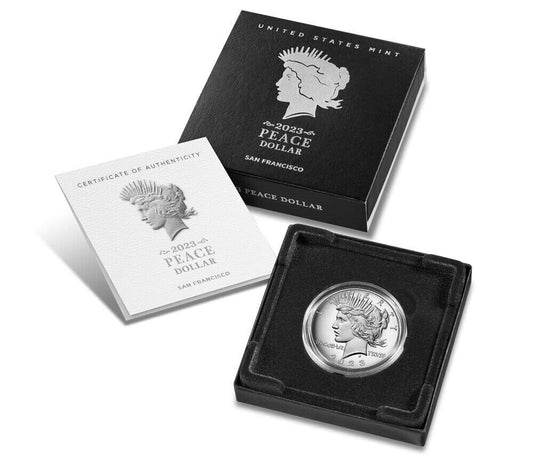 2023 Peace Silver Dollar PROOF Coin 23XL  Original US Mint COA & OGP Beautiful!!