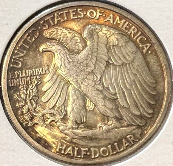 SUPER TONER GEM 1942-P Walking Liberty Half Dollar  Beauty 50c Coin