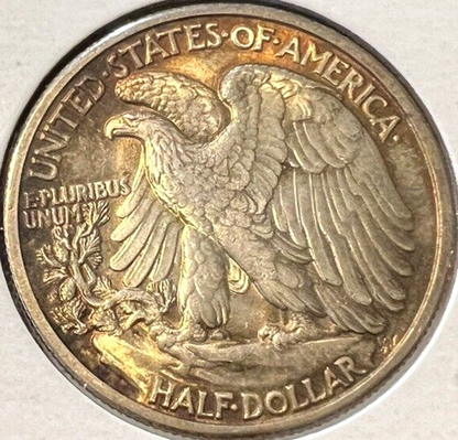 SUPER TONER GEM 1942-P Walking Liberty Half Dollar  Beauty 50c Coin