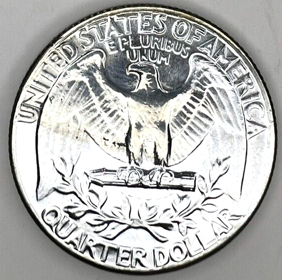 1962-P GEM BU Washington End Coin OBW US Treasury 90% Silver Quarter TONER ALERT