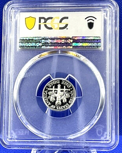 1996 S 10C Roosevelt Dime Proof ✅ PCGS  ✅  PR69 DCAM 🔥 Blue Label