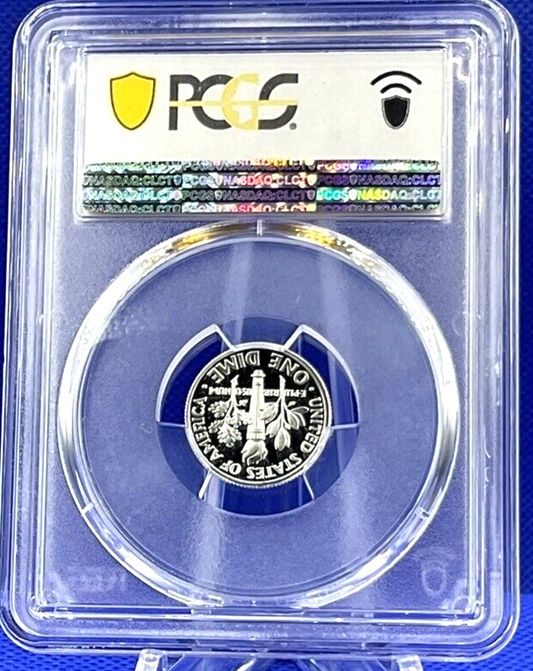 1996 S 10C Roosevelt Dime Proof ✅ PCGS  ✅  PR69 DCAM 🔥 Blue Label