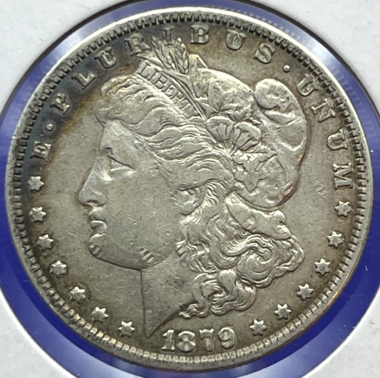 1879 Morgan $1 Dollar 90% Silver BEAUTIFUL Rim Toned Obverse+ Full Toned Reverse