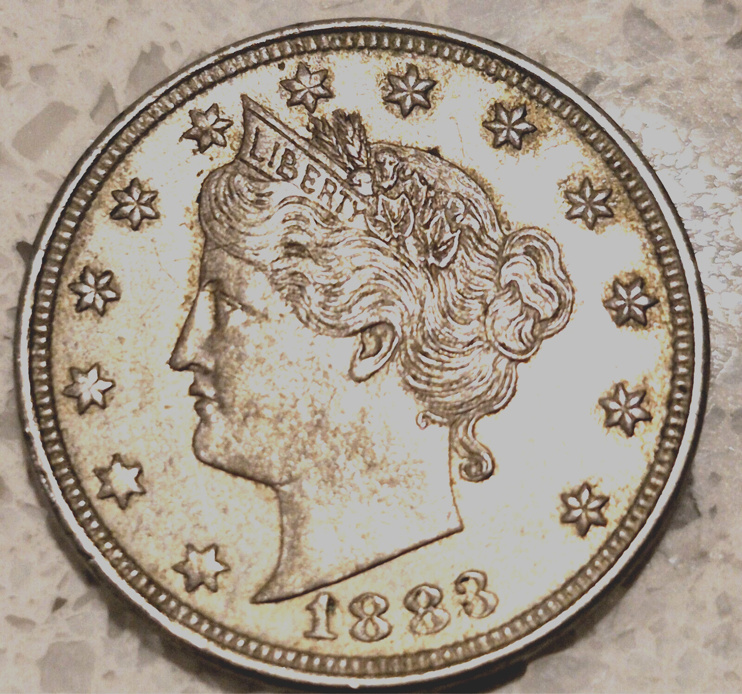 1883 V Nickel NO CENT First Yr of Issue Crisp MS Detail🔥Very Rare Rev Die Crack