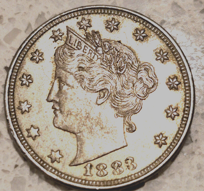 1883 V Nickel NO CENT First Yr of Issue Crisp MS Detail🔥Very Rare Rev Die Crack