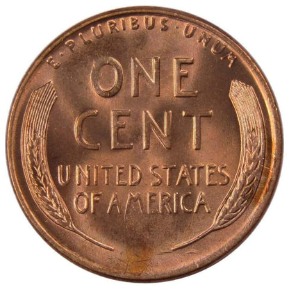 1952 D Lincoln Wheat Cent BU Brilliant Uncirculated 1C From OBW Bank Roll