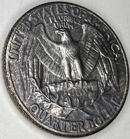 1962-P GEM BU Washington End Coin OBW US Treasury 90% Silver Quarter TONER ALERT