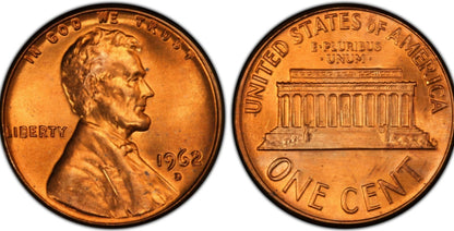 1962 Denver Lincoln Memorial BU Brilliant Uncirculated 1C From 🔥OBW Bank Roll🔥