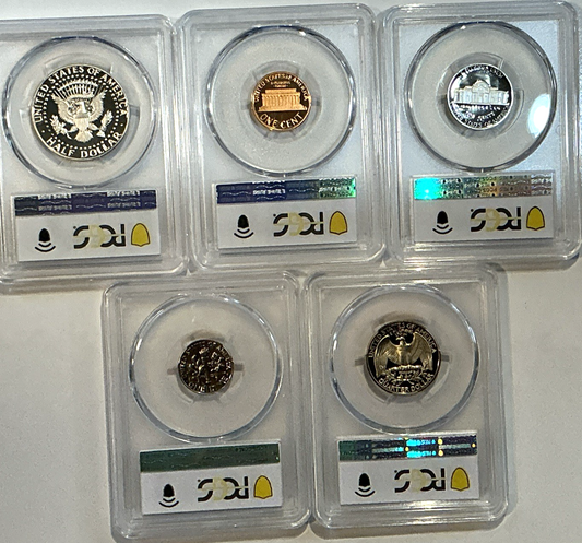 1979-S 5 Coin Proof Set PCGS PR69 DCAM "TYPE 1" Newly Graded Date Set
