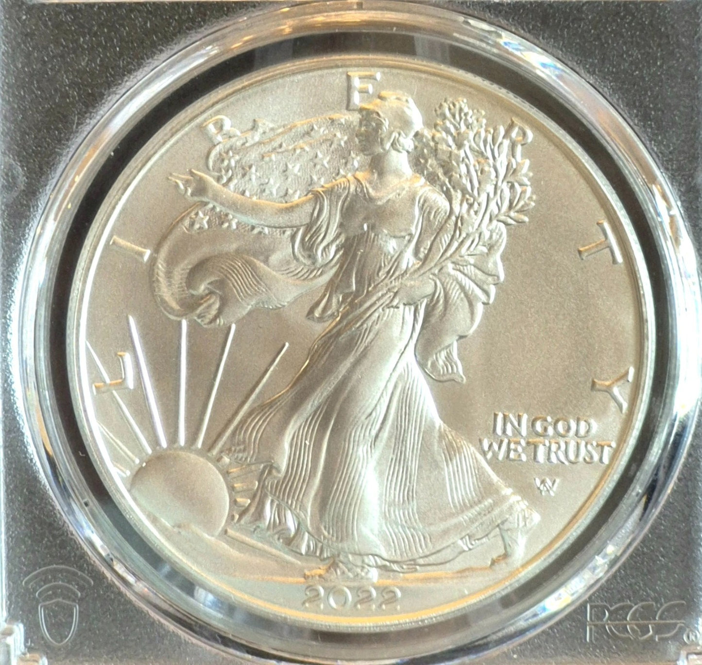 2022 $1 American Silver Eagle 1oz PCGS Graded a Perfect MS70 First Strike