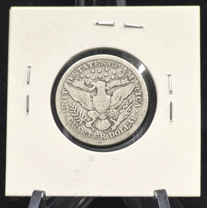 1909 D Barber Silver Quarter 🥈90% SILVER 🥈Coin Circulated Good Condition