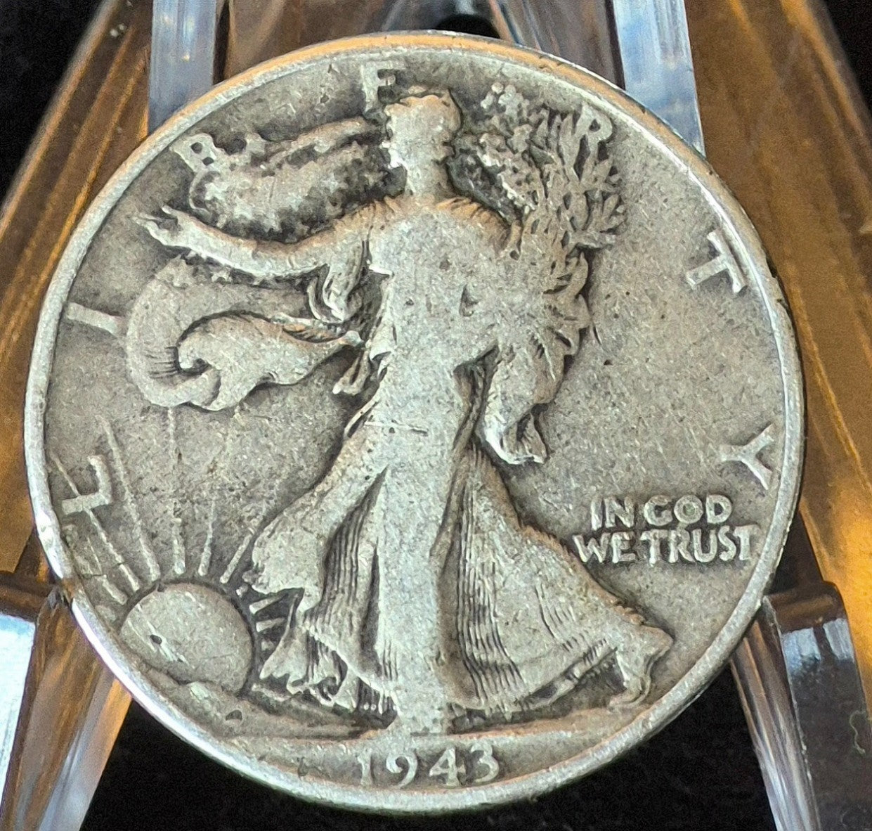 1943 Philadelphia Walking Liberty Half Dollar 90% Silver VF Circulated Details