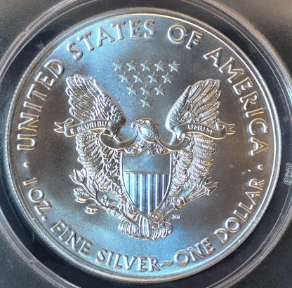 2016 American Silver Eagle One Dollar Coin Graded by ANACS as Near Perfect MS69