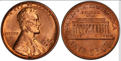 1960 D Memorial 😲Small Date BU Brilliant Uncirculated 1C 🔥From OBW Bank Roll🔥