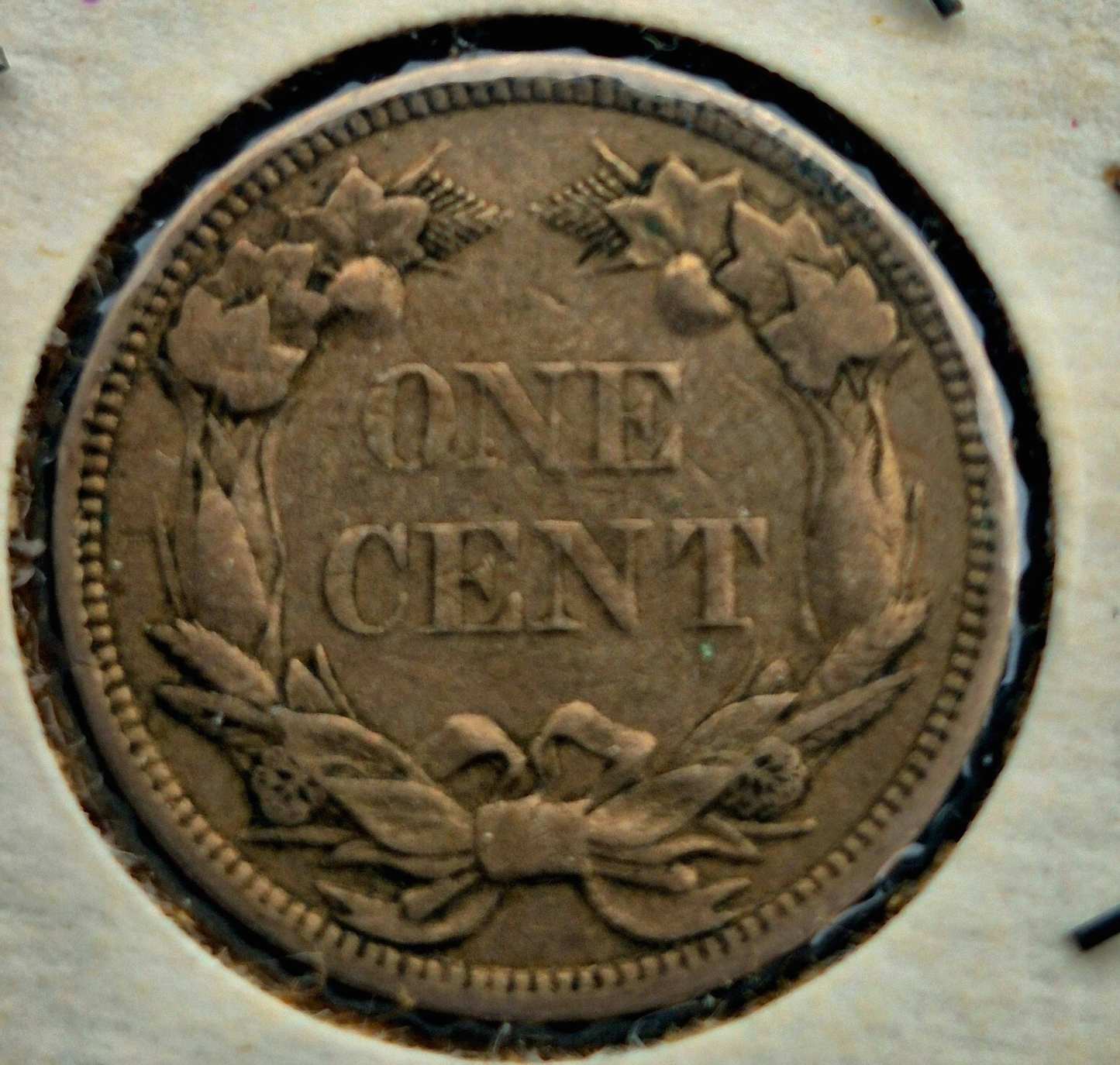 1858 Flying Eagle One Cent Finer Details Small Letter in Vintage Flip Last Year