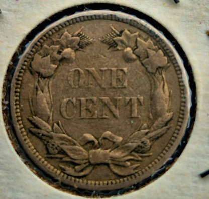 1858 Flying Eagle One Cent Finer Details Small Letter in Vintage Flip Last Year