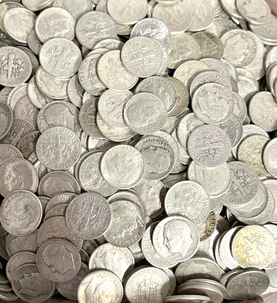 ✅ 90% Silver💰 Roosevelt Dimes - Random Year - Silver Stacking - Choose How Many