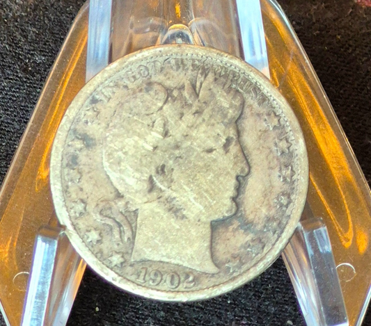 1902 New Orleans Barber Half Dollar 90% Silver 50C Good+ Partial Motto