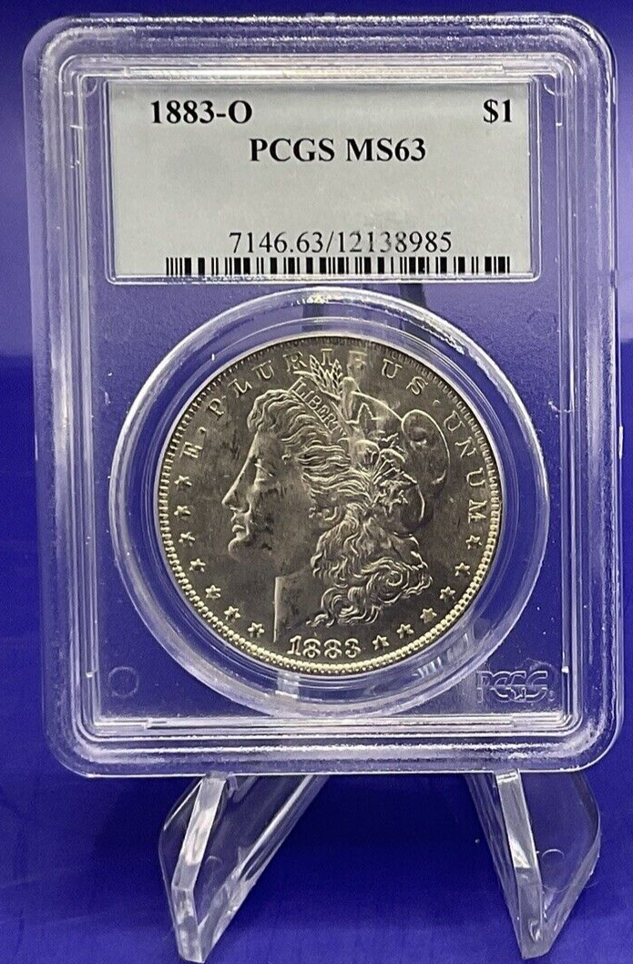 💥  1883-O $1 MORGAN SILVER DOLLAR PCGS MS63 90% Silver EARLY YEAR 💥