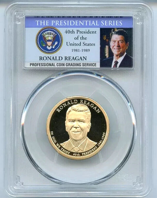 ✅ 2016 S Ronald Reagan Presidential Dollar PCGS PR69DCAM Photo Label KEY DATE !