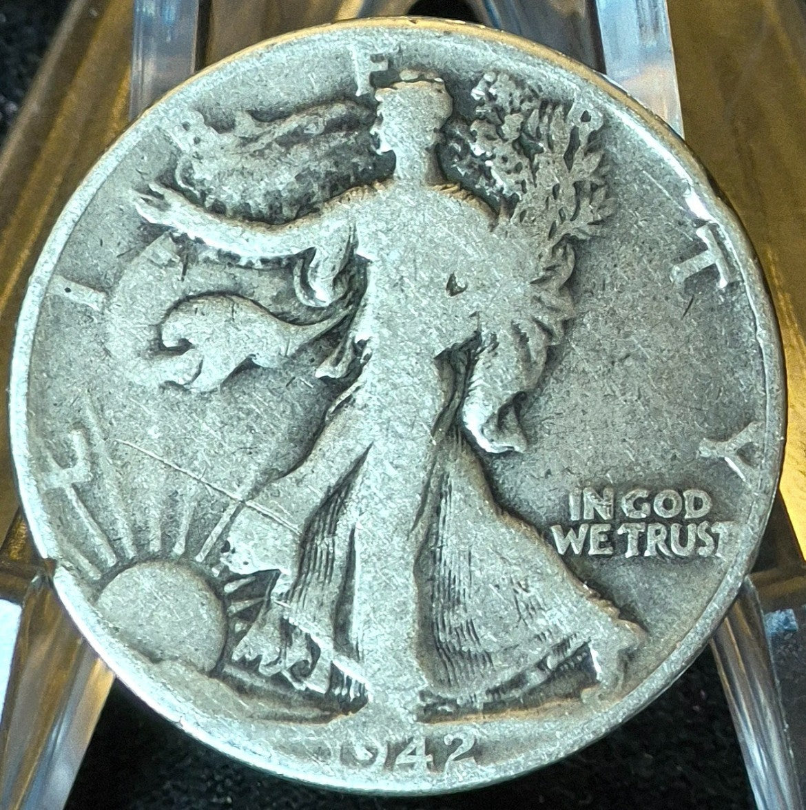 1942 P Walking Liberty Half Dollar 90% Silver VF Circulated Details