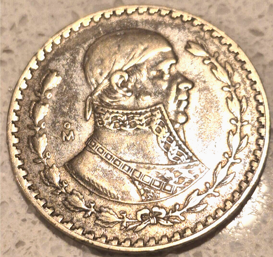 1959 MO Mexico 1 Peso VF Lettered Edge 🔥1.6 Grams SILVER🔥Beautiful Toning