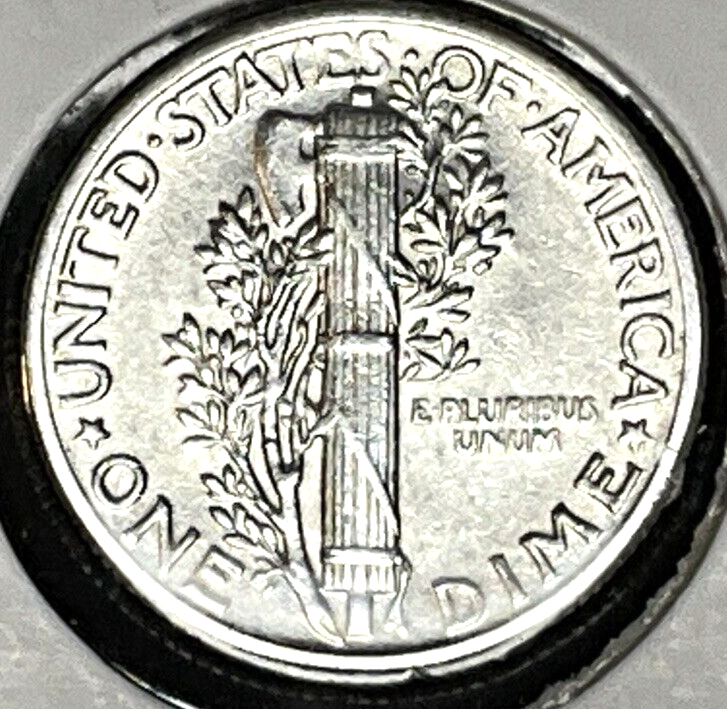 1943 (P) Mercury Dime 90% Silver CHOICE BU US Coin Sharp Strike Full Lines