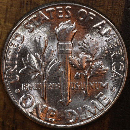 1957P Roosevelt Dime 90% SILVER Gem BU Brilliant Uncirculated Bright White Shiny