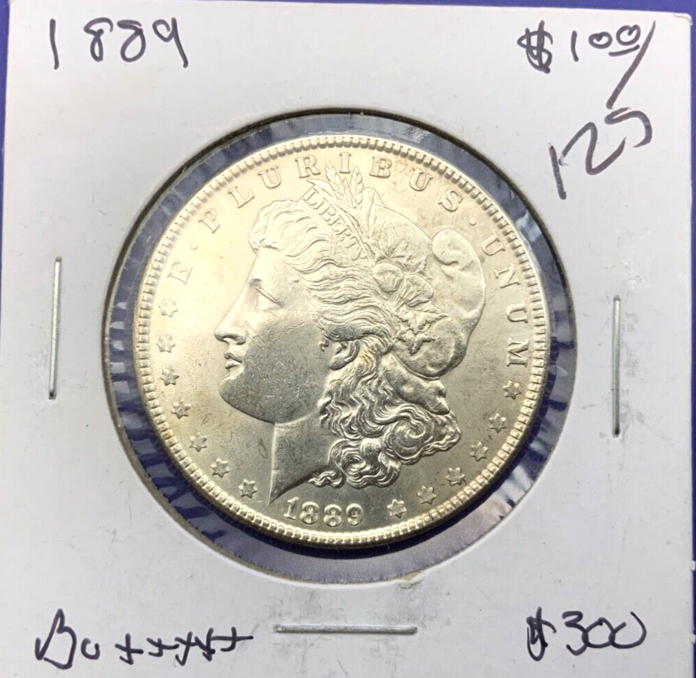 1889 Morgan 90% Silver Dollar BU Gem Shiny, Bright UNCIRCULATED Coin