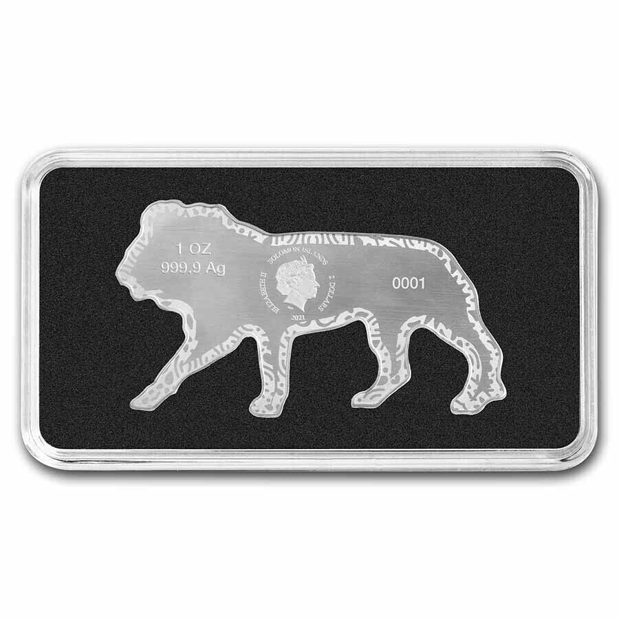 2021 Silver .9999 Animals of Africa: African Lion  + Presentation Box