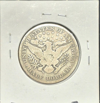 1900 Barber Half Dollar 90% Silver 50C Circulated Condition Full Rims