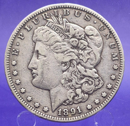 1891-CC Morgan Silver $1 Dollar Carson City  Full Liberty Sharp Strike