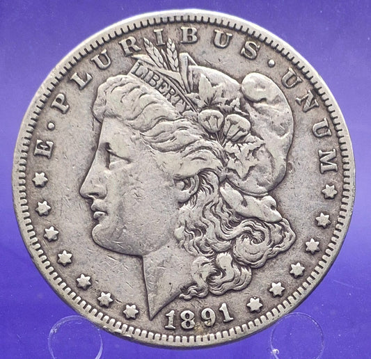 1891-CC Morgan Silver $1 Dollar Carson City  Full Liberty Sharp Strike