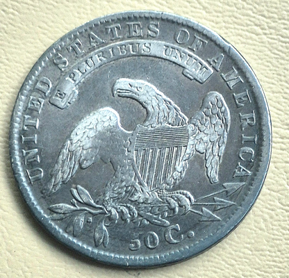 1834 Cap Bust Half Dollar Full Letter Edge Large Letter Large Date XF Features