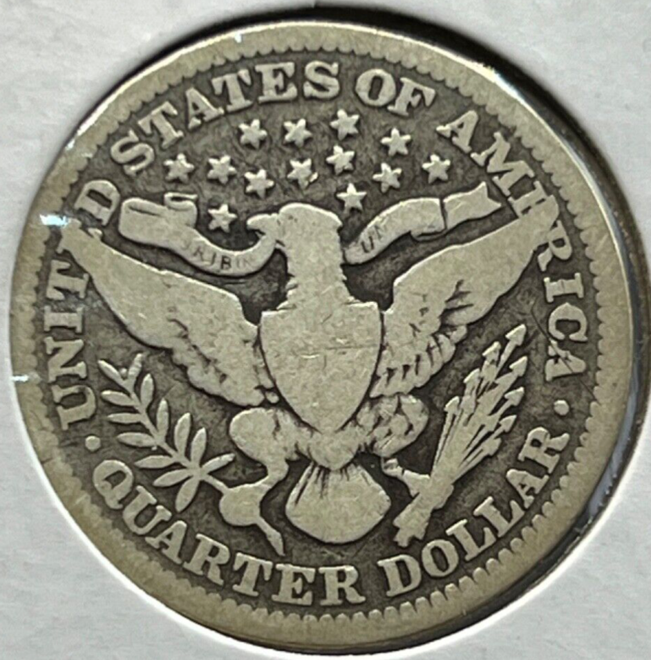 1907 Barber 90% Silver Quarter 25c Very Collectible Coin