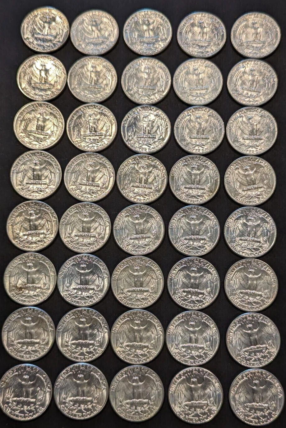 2 COIN SET - 1964 P & D Washington Quarters BU UNCIRCULATED 90% Silver 25c