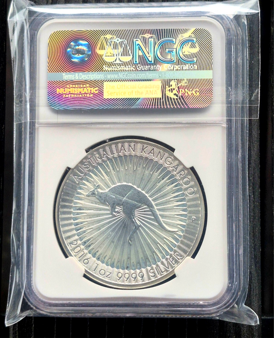 2016 First Year Australia $1 Kangaroo NGC MS70 1 Ounce Silver Coin .9999 Fine