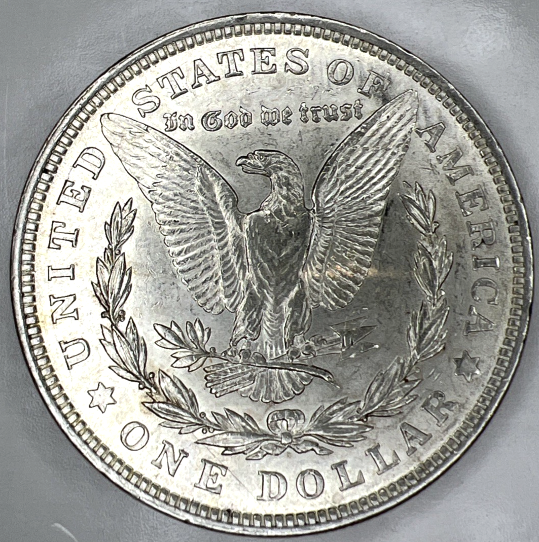 1921 UNCIRCULATED  Morgan GOLDEN TONING OBVERSE 90% Silver $1 Dollar Coin