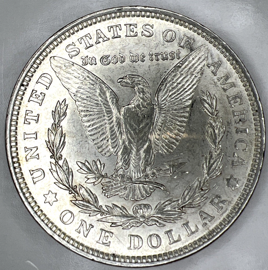 1921 UNCIRCULATED  Morgan GOLDEN TONING OBVERSE 90% Silver $1 Dollar Coin
