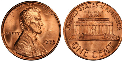 1973 P Lincoln Memorial BU Brilliant Uncirculated 1C From 🔥OBW Bank Roll🔥