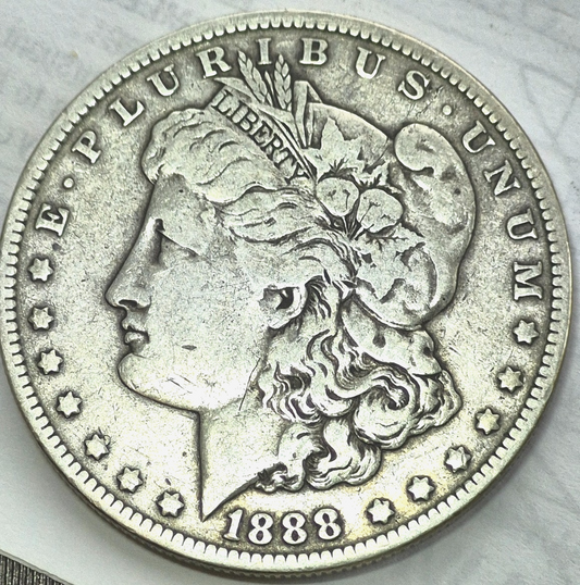1888-O Morgan 90% Silver Dollar Strong VF Features