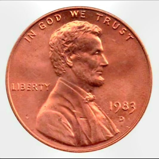 1983 D Lincoln Memorial BU Brilliant Uncirculated 1C From 🔥OBW Bank Roll🔥