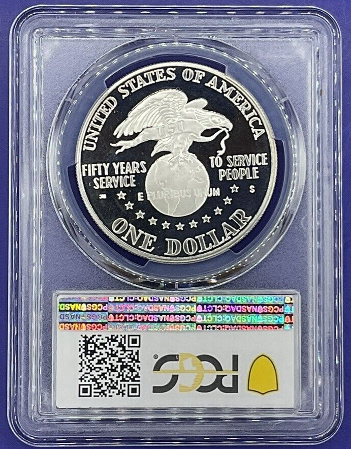 🎗️ 1991-S $1 USO COMMEMORATIVE SILVER DOLLAR PROOF COIN PCGS PR69DCAM 🎗️