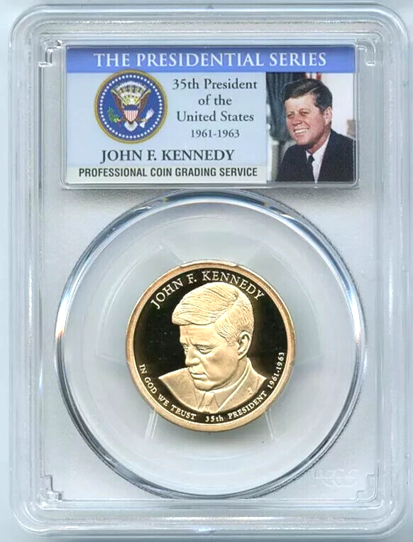 ✅ 2015 S John F. Kennedy Presidential Dollar PCGS PR69DCAM Photo Label KEY DATE!