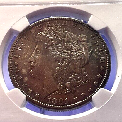 1881 S Morgan Silver NGC Graded MS65 $1 Dollar 90% Fine Beautiful Toned Coin